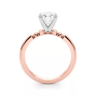 Isaline Bezel Accent Diamond Engagement Ring