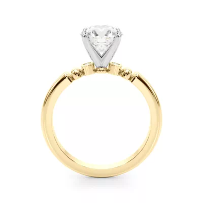 Isaline Bezel Accent Diamond Engagement Ring