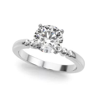 Isaline Bezel Accent Diamond Engagement Ring