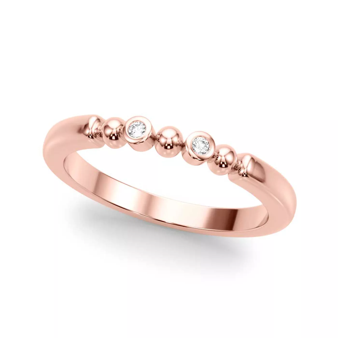 Isaline Bezel Diamond Wedding Band