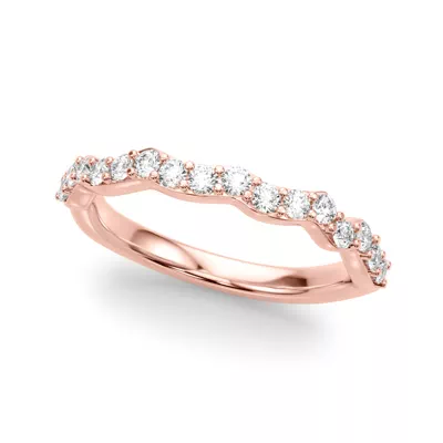 Geraldine Curved Pave Diamond Band