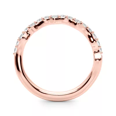 Geraldine Curved Pave Diamond Band
