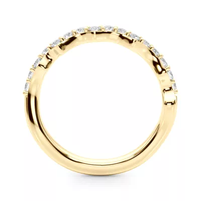 Geraldine Curved Pave Diamond Band