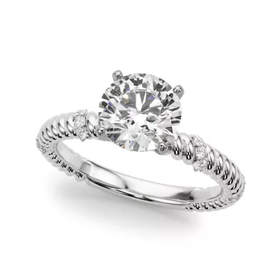 Claudette Rope And Diamond Engagement Ring