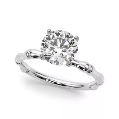 Veronique Bamboo Solitaire Engagement Ring