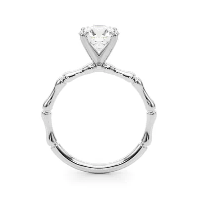 Veronique Bamboo Solitaire Engagement Ring