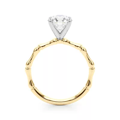 Veronique Bamboo Solitaire Engagement Ring