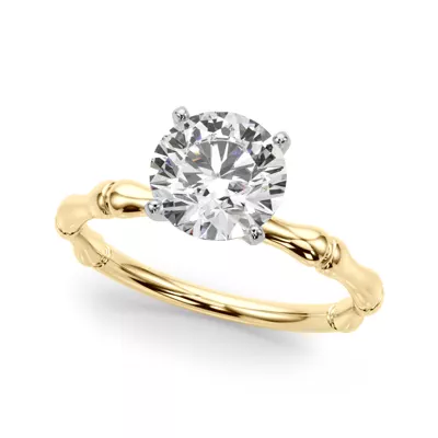 Veronique Bamboo Solitaire Engagement Ring