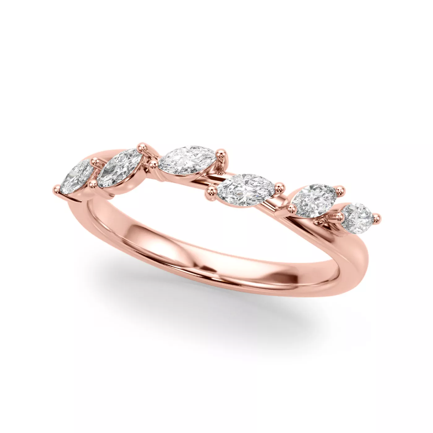 Roxane Marquise Diamond Wedding Band
