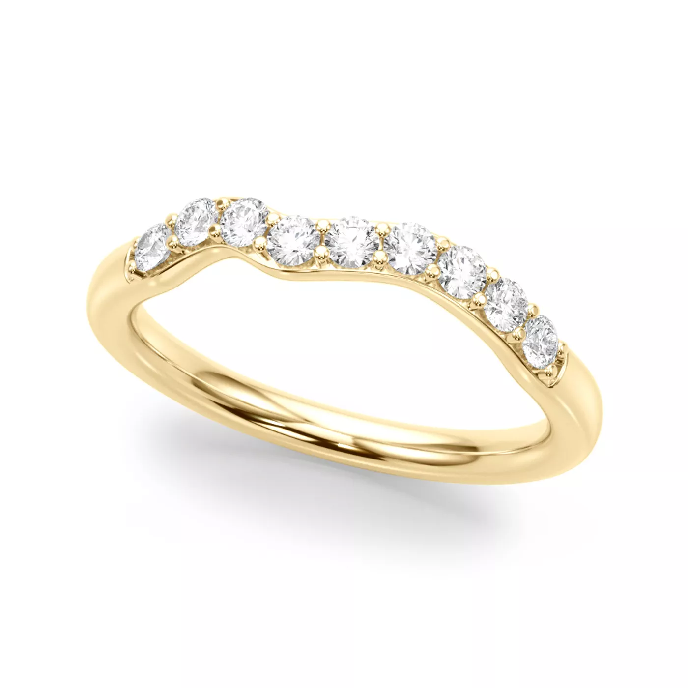 Mireille Curved Diamond Band