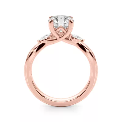 Lissora Twisted Marquise Engagement Ring