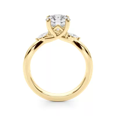 Lissora Twisted Marquise Engagement Ring