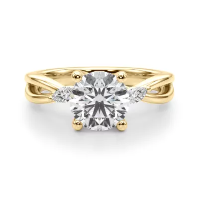 Lissora Twisted Marquise Engagement Ring