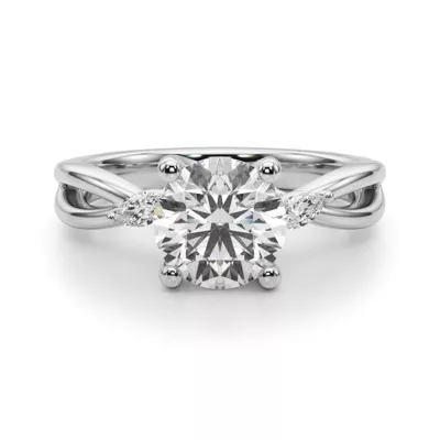 Lissora Twisted Marquise Engagement Ring