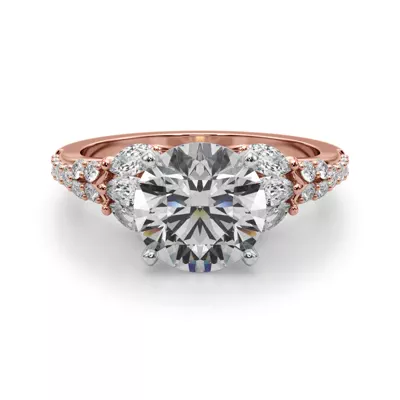 Candelia Floral Cluster Lab Engagement Ring
