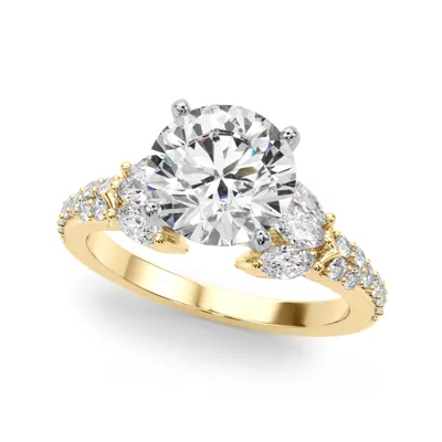 Candelia Floral Cluster Lab Engagement Ring