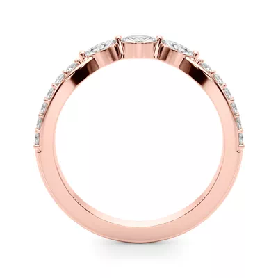 Candelia Marquise Contoured Lab Diamond Band