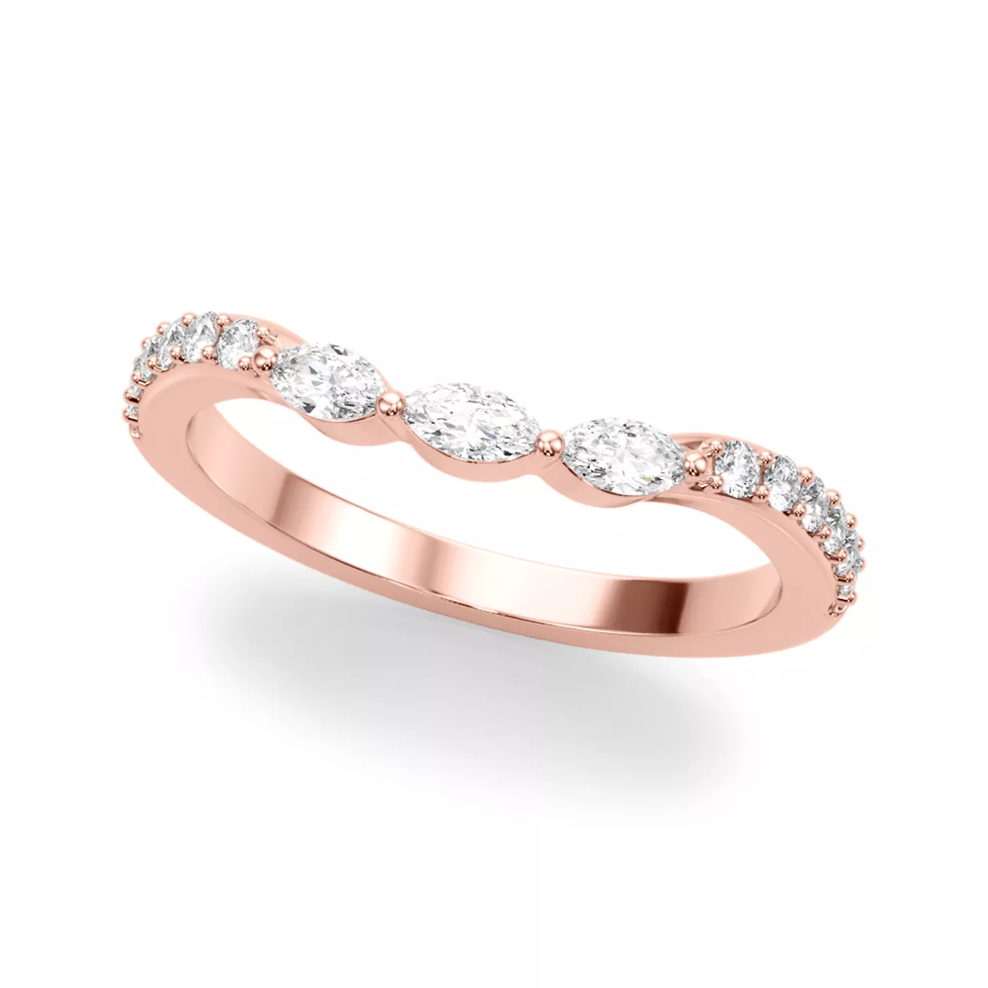 Candelia Marquise Contoured Diamond Band