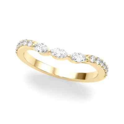 Candelia Marquise Contoured Diamond Band
