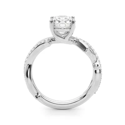 Lucienne Twisted Vine Pave Engagement Ring