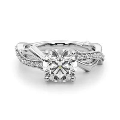 Lucienne Twisted Vine Pave Engagement Ring