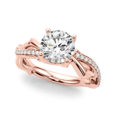 Lucienne Twisted Vine Pave Engagement Ring