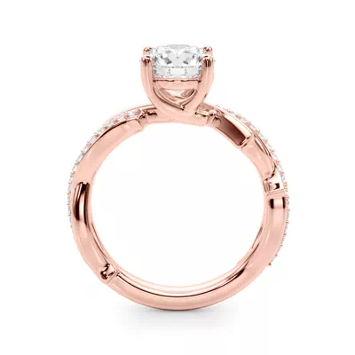Lucienne Twisted Vine Pave Engagement Ring