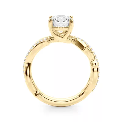 Lucienne Twisted Vine Pave Engagement Ring