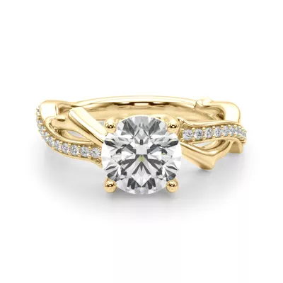 Lucienne Twisted Vine Pave Engagement Ring