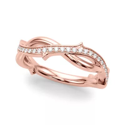 Lucienne Twisted Vine Pavé Band