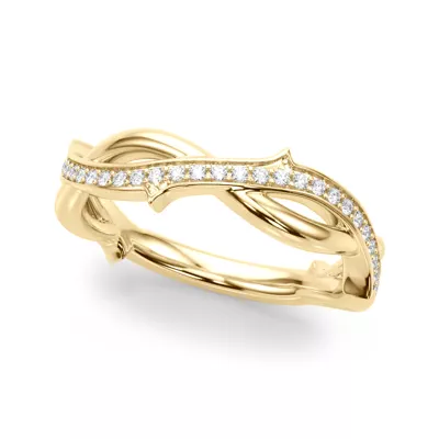 Lucienne Twisted Vine Pavé Band