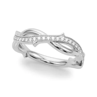 Lucienne Twisted Vine Pavé Band