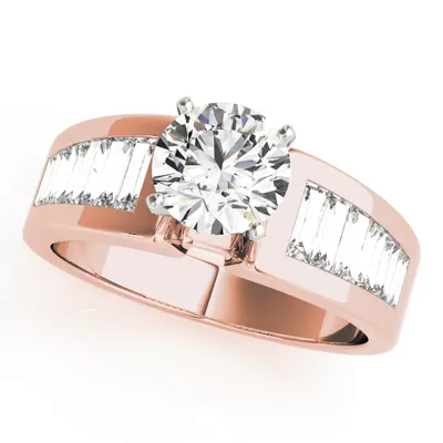 Gina Channel Set Baguette Diamond Engagement Ring