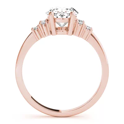 Helena Oval & Diamond Cluster Engagement Ring