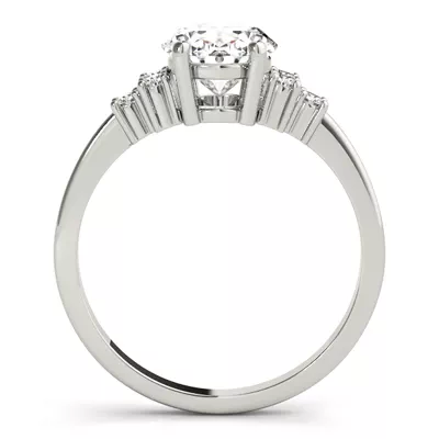 Helena Oval & Diamond Cluster Engagement Ring
