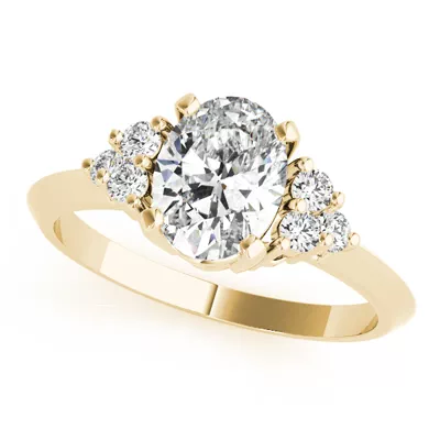 Montana Oval & Diamond Cluster Engagement Ring