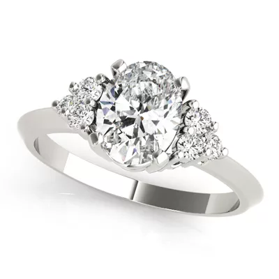 Montana Oval & Diamond Cluster Engagement Ring