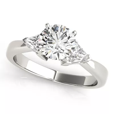 Milana Three Stone Engagement Ring