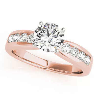Zaina Channel Diamond Engagement Ring