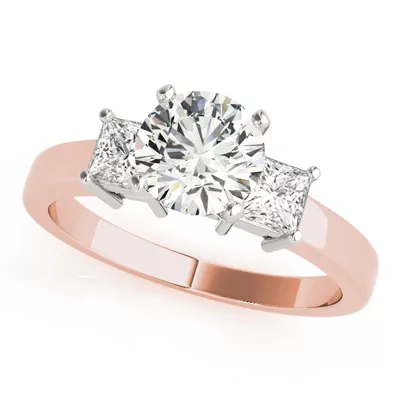 Mimosa Three Stone Engagement Ring