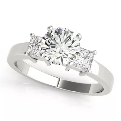 Mimosa Three Stone Engagement Ring