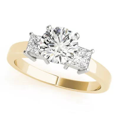 Mimosa Three Stone Engagement Ring