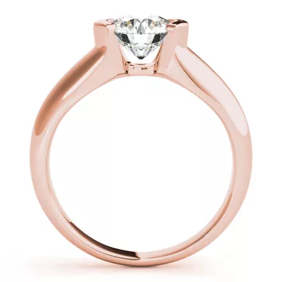 Carolina Half Bezel Solitaire Engagement Ring