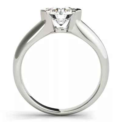 Carolina Half Bezel Solitaire Engagement Ring