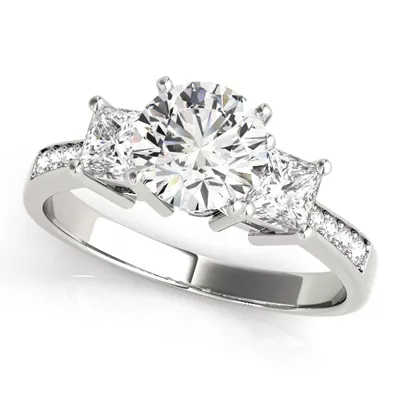Meg Three Stone Engagement Ring