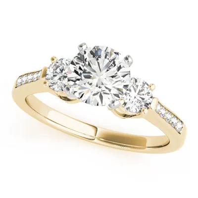 Zelia Three Stone Engagement Ring