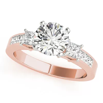Angel Three Stone Engagement Ring