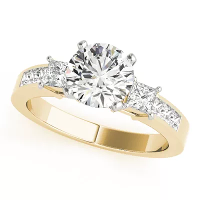 Angel Three Stone Engagement Ring