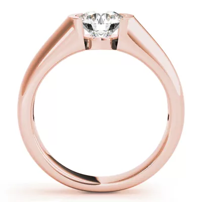 Geneva Half Bezel Solitaire Engagement Ring