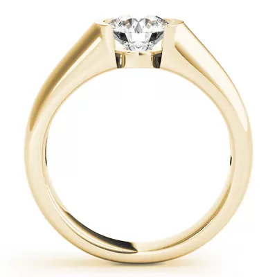 Geneva Half Bezel Solitaire Engagement Ring